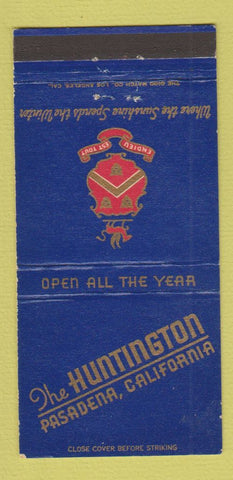 Matchbook Cover - The Huntington Pasadena CA 30 Strike