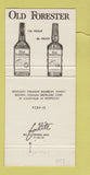 Matchbook Cover - Old Forester Whisky Louisville KY WEAR 30 Strike