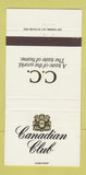 Matchbook Cover - Canadian Club Whiskey 30 Strike