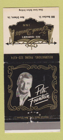 Matchbook Cover - Pete Fountain's French Quarter Inn New Orleans LA 30 Strike
