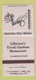 Matchbook Cover - Liberace's Tivoli Gardens Las Vegas NV 30 Strike