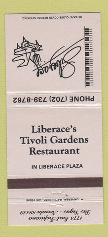 Matchbook Cover - Liberace's Tivoli Gardens Las Vegas NV 30 Strike