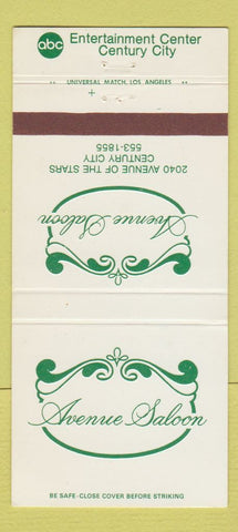 Matchbook Cover - Avenue Salon ABC TV Century City CA 30 Strike