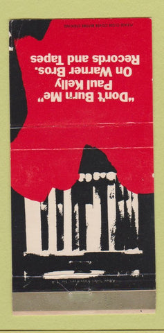 Matchbook Cover - Paul Kelly Don't Burn Me Album Warner Bros WEAR 30 Strike