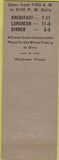 Matchbook Cover - Hanson's Restaurant Oakland CA