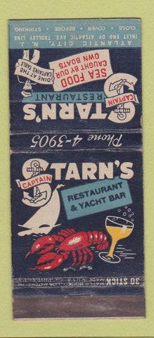 Matchbook Cover - Captain Starn's Restaurant Atlantic City NJ 30 Stick