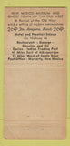 Matchbook Cover - Longhorn Ranch Moriarty NM WORN Route 66 30 Strike