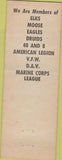 Matchbook Cover - Fiori's Italian food Occidental CA