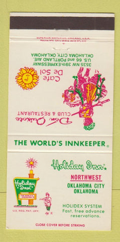 Matchbook Cover - Holiday Inn Oklahoma City OK Route 66 Don Quixote 30 Strike