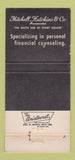 Matchbook Cover - Mitchell Hutchins Memphis TN Investments Stocks 30 Strike