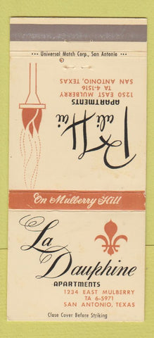 Matchbook Cover - La Dauphine Apartments San Antonio TX Bali Hai 30 Strike
