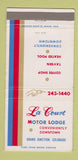 Matchbook Cover - La Court Motor Lodge Grand Junction Colorado 30 Strike