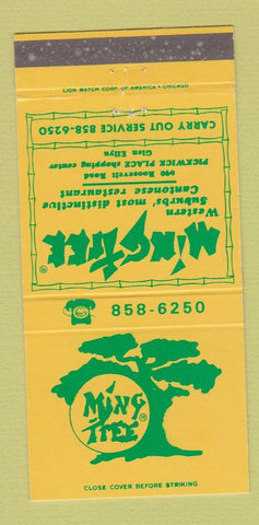 Matchbook Cover - Ming Tree Chinese Restaurant Glen Ellyn IL 30 Strike