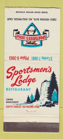 Matchbook Cover - Sportsmen's Lodge Restaurant Hollywood CA 30 Strike