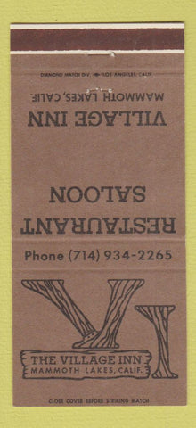 Matchbook Cover - The Village Inn Mammoth Lakes CA 30 Strike