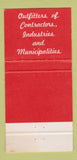 Matchbook Cover - Burke Rental Service Saginaw MI WEAR 30 Strike