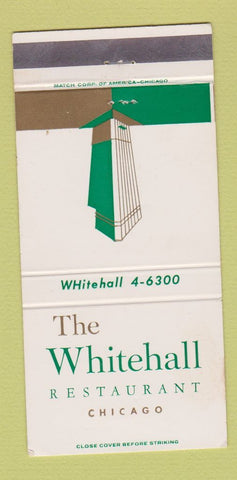 Matchbook Cover - Whitehall Restaurant Chicago IL 30 Strike