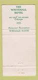 Matchbook Cover - Whitehall Restaurant Chicago IL 30 Strike