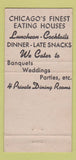 Matchbook Cover - Petricca's Restaurant Chicago IL WEAR 30 Strike