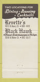 Matchbook Cover - Mike Revette's Restaurant Steak  Detroit? MI 30 Strike