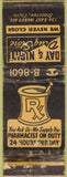 Matchbook Cover - Day  and  Night Drug Stockton CA POOR