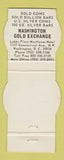 Matchbook Cover - Washington Gold Exchange Washington DC Contour