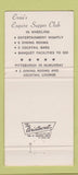 Matchbook Cover - Ernie's Esquire Wheeling WV restaurant 30 Strike
