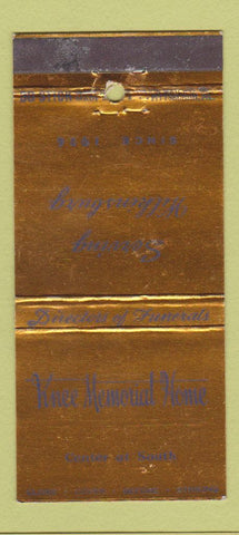 Matchbook Cover - Knee Memorial Home Funeral Wilkinsburg PA 30 Stick