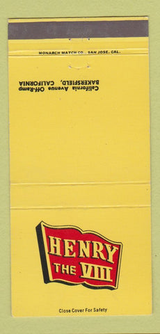 Matchbook Cover - Henry the VIII Bakersfield CA 30 Strike
