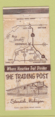 Matchbook Cover - The Trading Post Standish MI 30 Strike