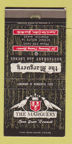 Matchbook Cover - The Marguery Restaurant Ipswich MA 30 Strike