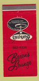 Matchbook Cover - Baron's Lounge San Francisco CA 30 Strike