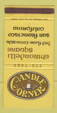 Matchbook Cover - Candle Corner San Francisco CA 30 Strike