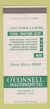 Matchbook Cover - O'Connell Machinery Tools Buffalo NY 30 Strike