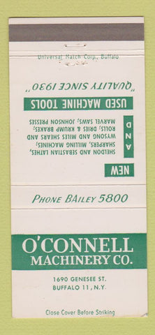 Matchbook Cover - O'Connell Machinery Tools Buffalo NY 30 Strike