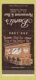Matchbook Cover - Bardi's Restaurant Bar Denver Colorado 30 Strike