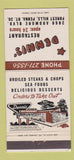 Matchbook Cover - Dennis' Restaurant Forest Hills PA 30 Strike