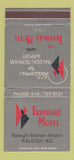 Matchbook Cover - Triangle Motel Raleigh NC 30 Strike