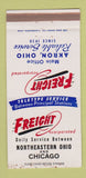 Matchbook Cover - Freight Inc Trucking Akron OH 30 Strike