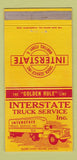 Matchbook Cover - Interstate Truck Service Martins Ferry OH WEAR 30 Strike