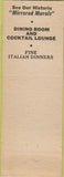 Matchbook Cover - El Dorado Hotel Sonoma CA orange