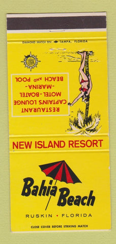 Matchbook Cover - Bahia Beach Resort Ruskin FL girlie 30 Strike
