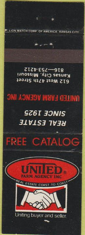 Matchbook Cover - United Farm Agency Kansas City MO