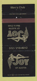 Matchbook Cover - Joy Men's Club Austin TX girlie 30 Strike