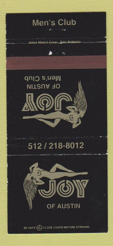 Matchbook Cover - Joy Men's Club Austin TX girlie 30 Strike