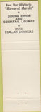 Matchbook Cover - El Dorado Hotel Sonoma CA red