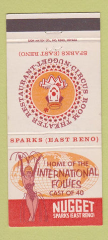 Matchbook Cover - Nugget Casino Sparks NV girlie 30 Strike