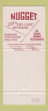 Matchbook Cover - Nugget Casino Sparks NV girlie 30 Strike