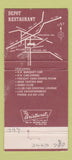 Matchbook Cover - Depot Restaurant Waukesha WI girlie 30 Strike