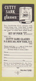 Matchbook Cover - Cutty Sark Scotch Whiskey 30 Strike